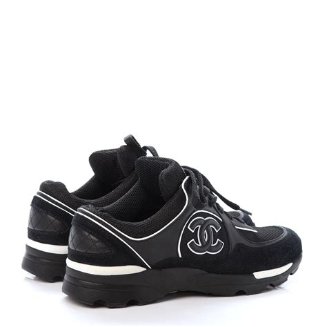 black and white chanel patent calfskin sneakers mens 11|Chanel shoes official website.